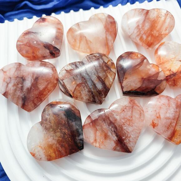 Fire Quartz Heart Crystal Carving Passion Crystals - Picture 5 of 9